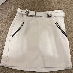 Mini leather skirt